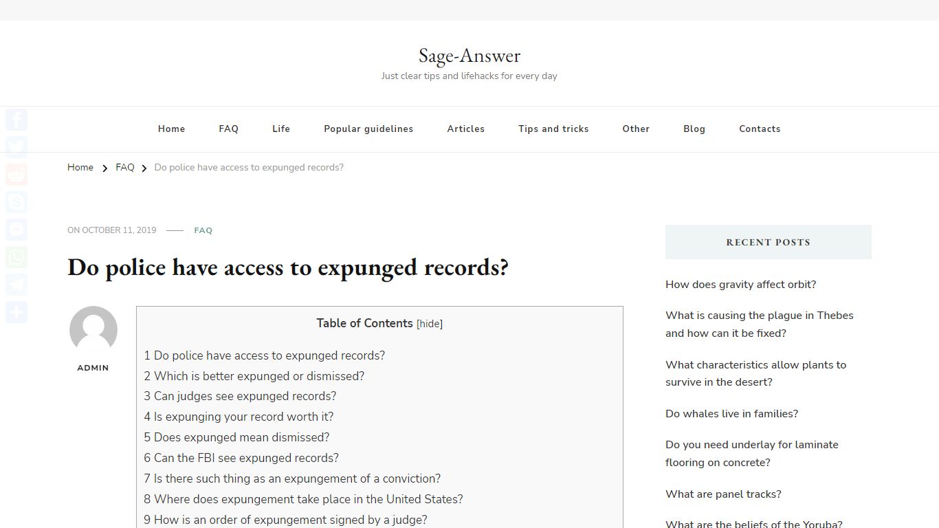 Do police have access to expunged records? – Sage-Answer